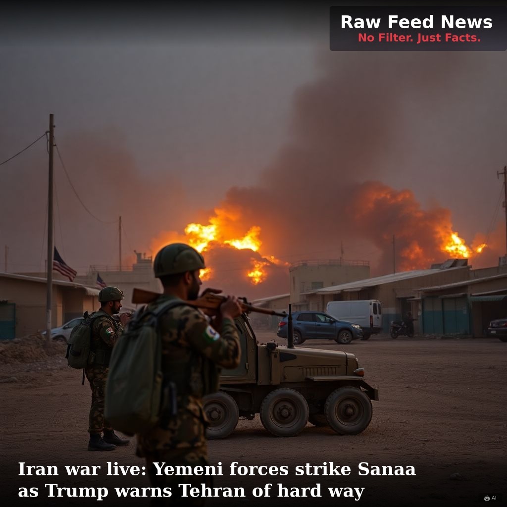 Iran war live: Yemeni forces strike Sanaa as Trump warns Tehran of hard way