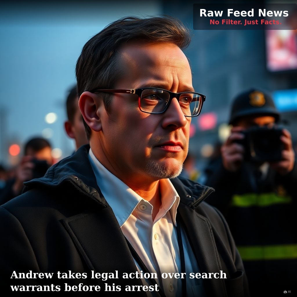Andrew takes legal action over search warrants before his arrest