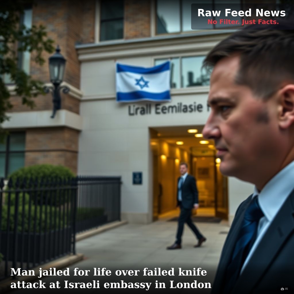 Man jailed for life over failed knife attack at Israeli embassy in London
