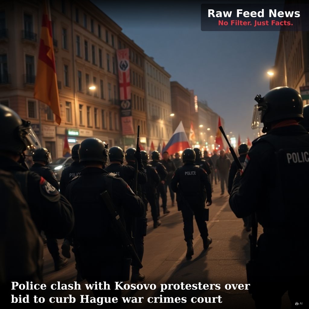 Police clash with Kosovo protesters over bid to curb Hague war crimes court