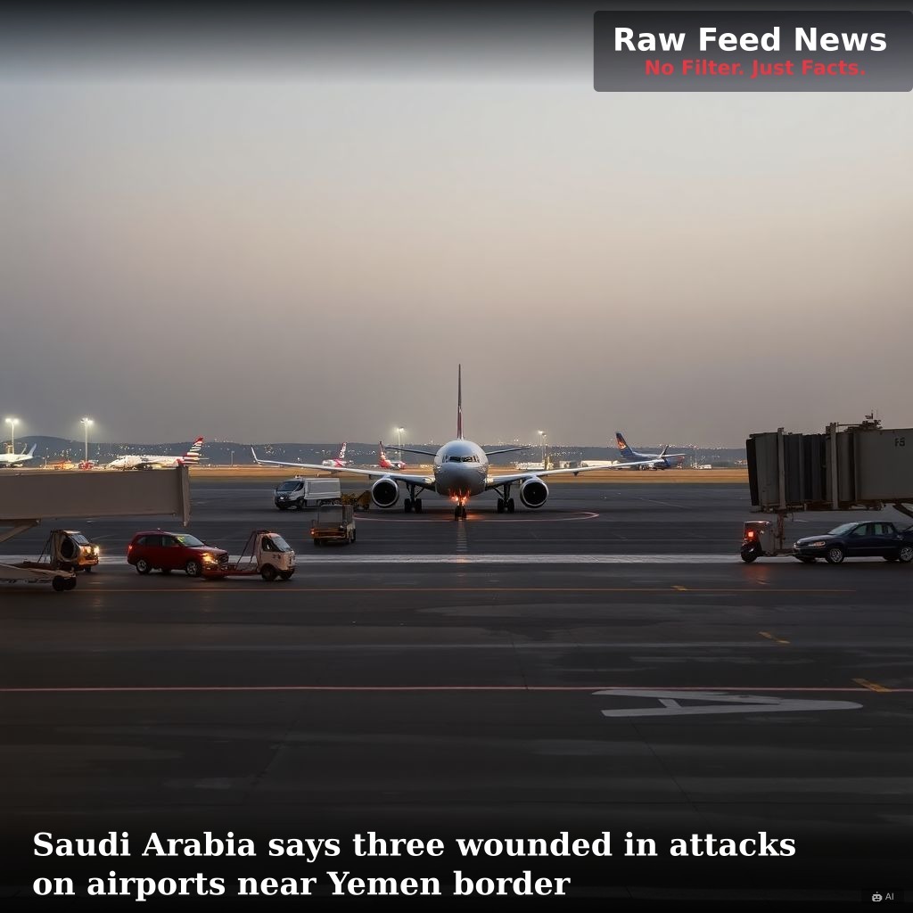 Saudi Arabia says three wounded in attacks on airports near Yemen border