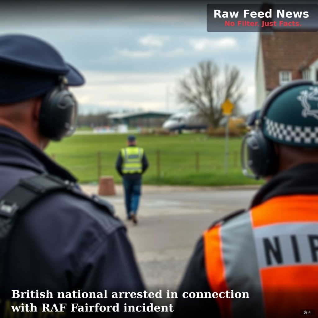 British national arrested in connection with RAF Fairford incident
