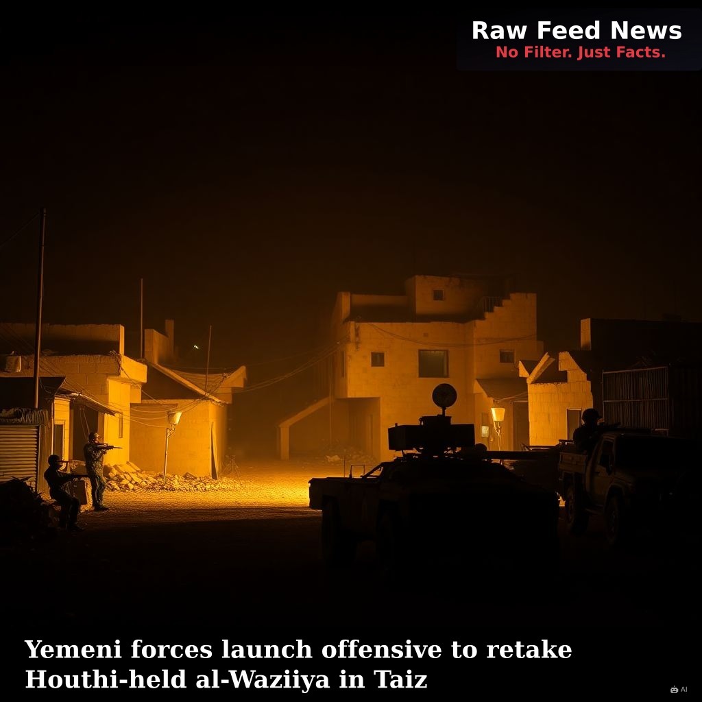 Yemeni forces launch offensive to retake Houthi-held al-Waziiya in Taiz