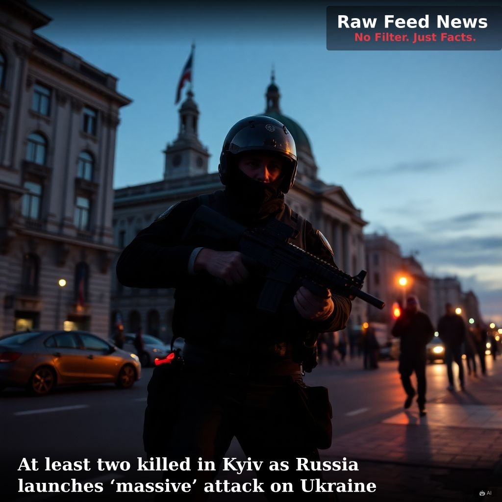 At least two killed in Kyiv as Russia launches ‘massive’ attack on Ukraine