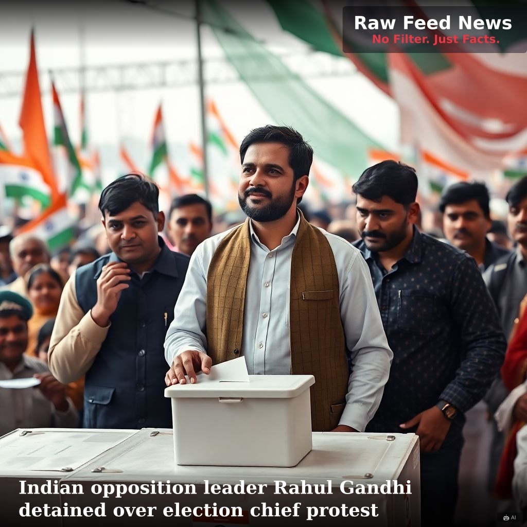 Indian opposition leader Rahul Gandhi detained over election chief protest