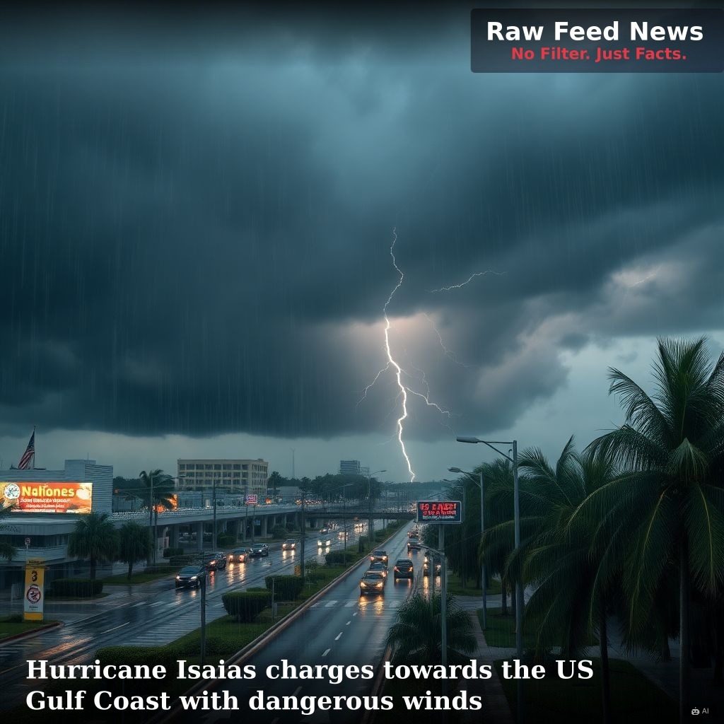 Hurricane Isaias charges towards the US Gulf Coast with dangerous winds