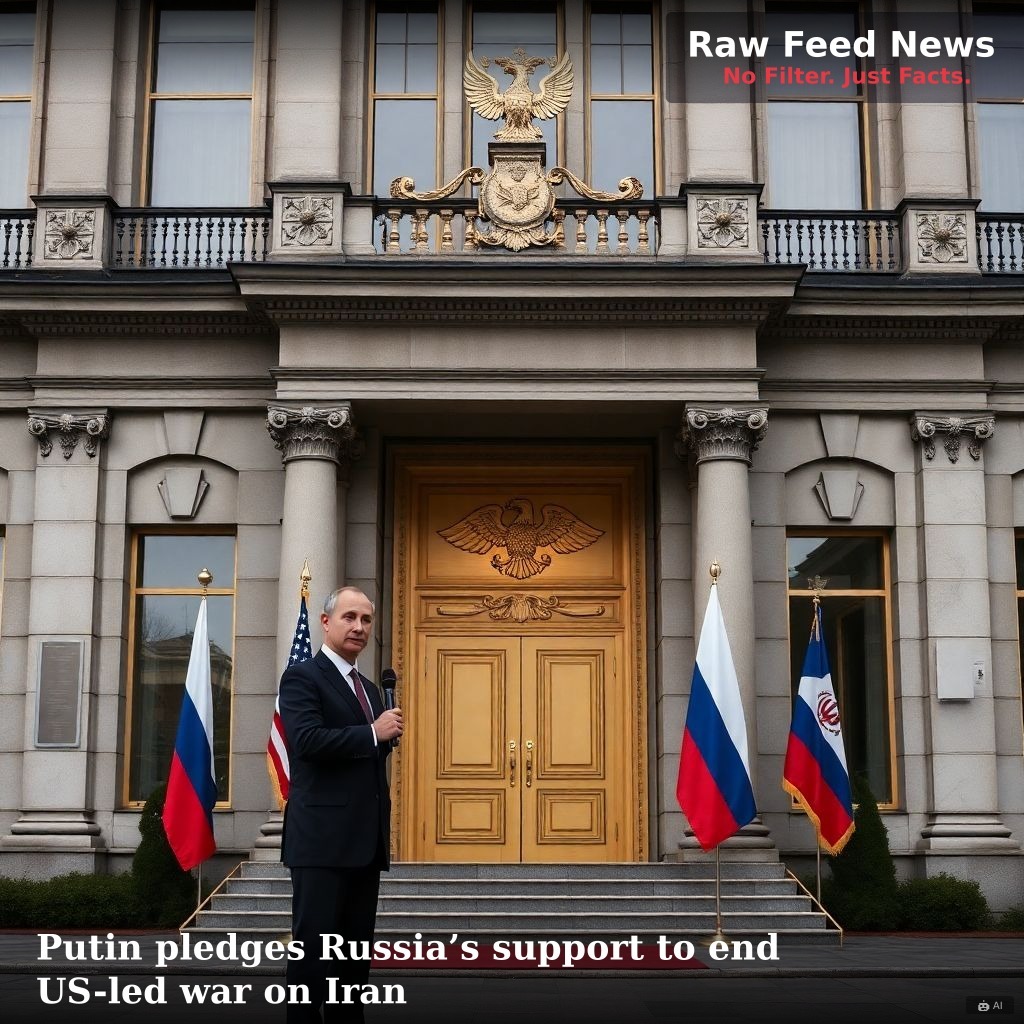 Putin pledges Russia’s support to end US-led war on Iran