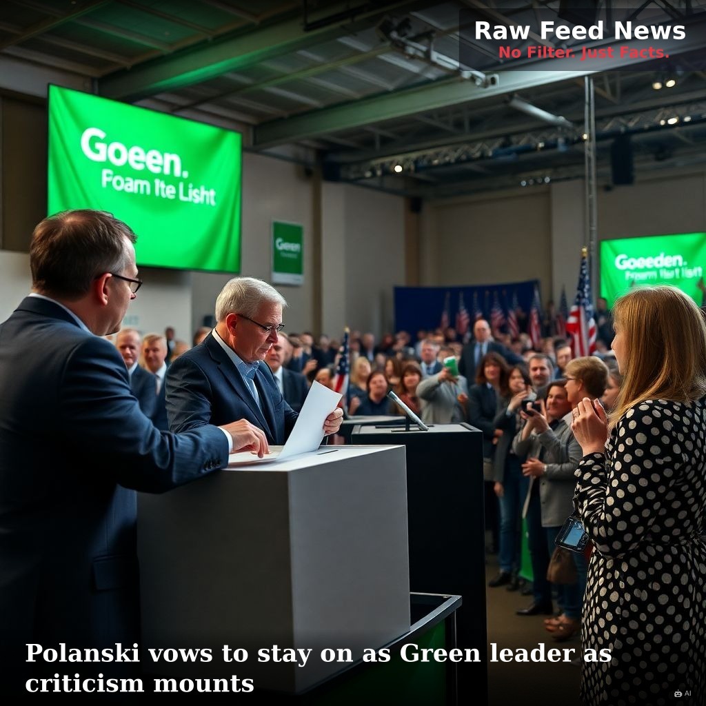 Polanski vows to stay on as Green leader as criticism mounts
