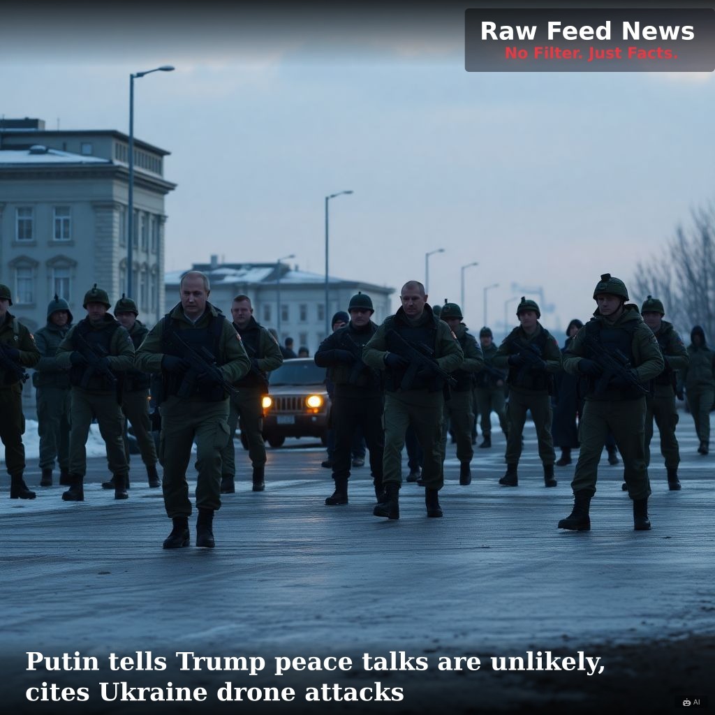 Putin tells Trump peace talks are unlikely, cites Ukraine drone attacks