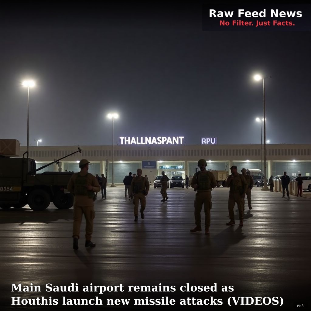 Main Saudi airport remains closed as Houthis launch new missile attacks (VIDEOS)