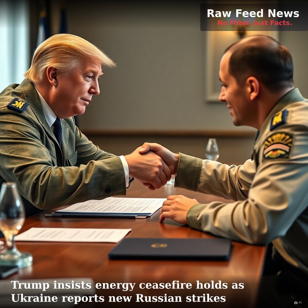 Trump insists energy ceasefire holds as Ukraine reports new Russian strikes