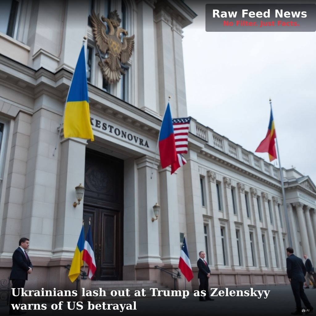 Ukrainians lash out at Trump as Zelenskyy warns of US betrayal