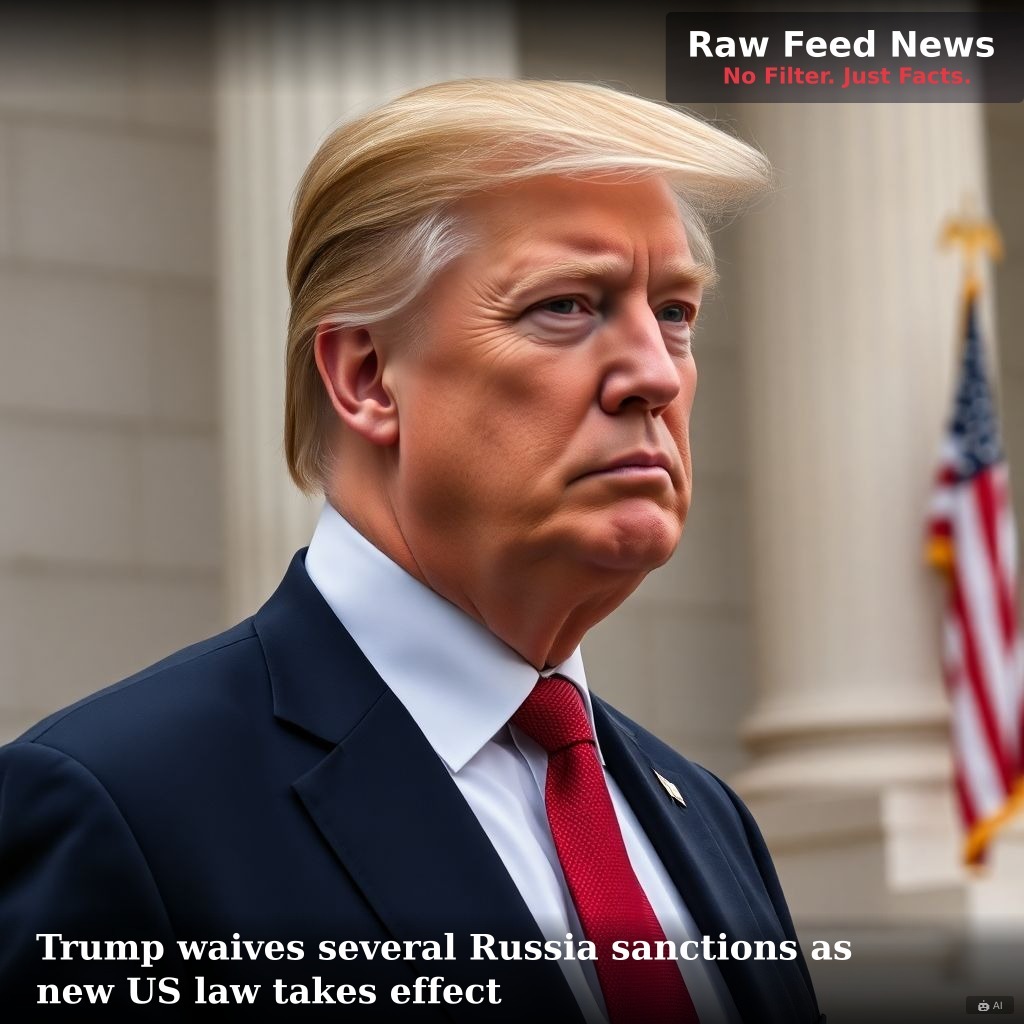 Trump waives several Russia sanctions as new US law takes effect