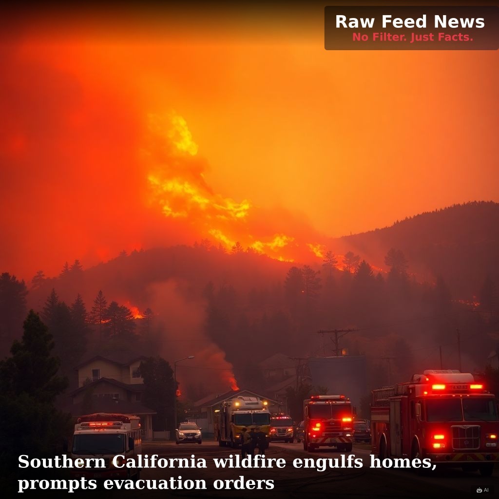 Southern California wildfire engulfs homes, prompts evacuation orders