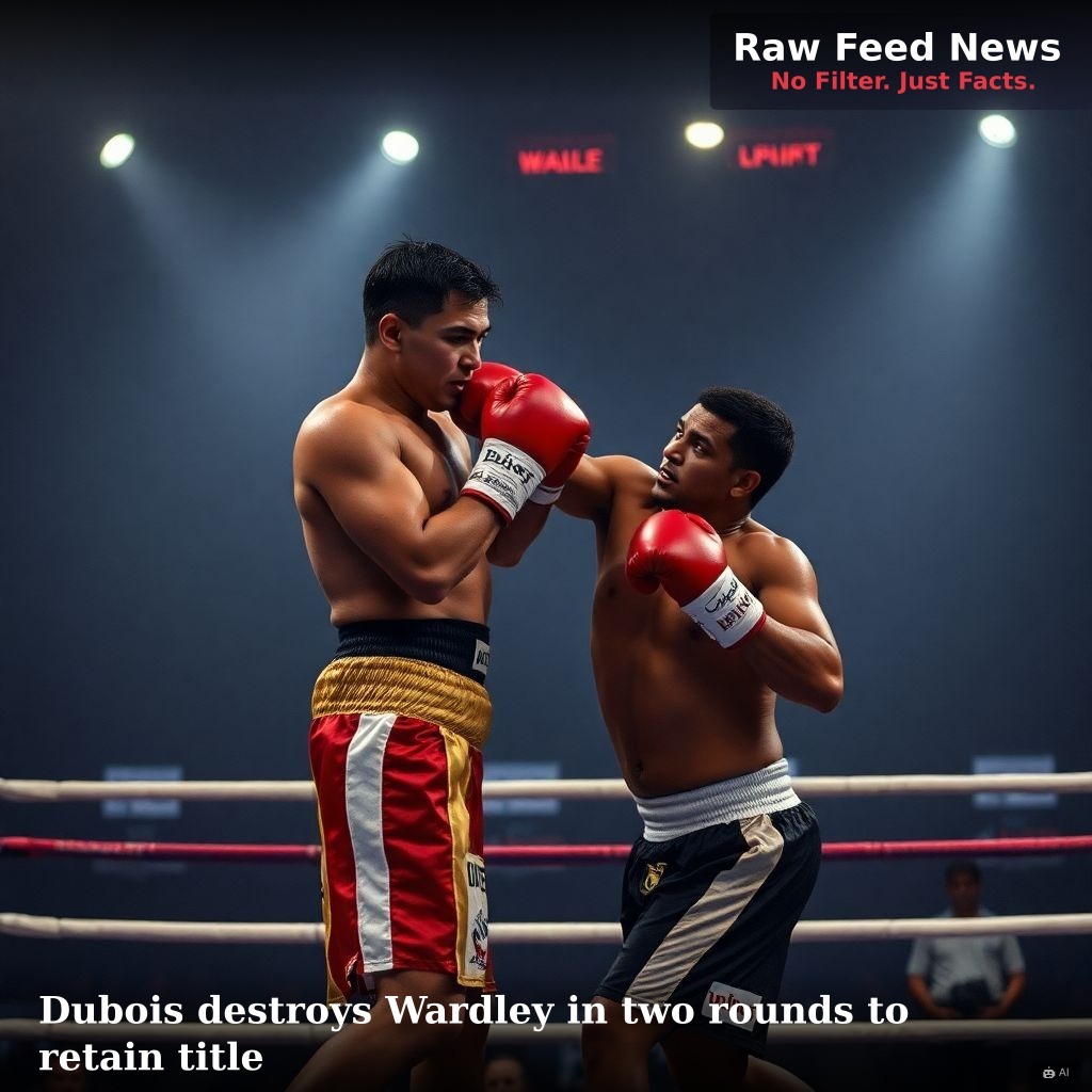 Dubois destroys Wardley in two rounds to retain title