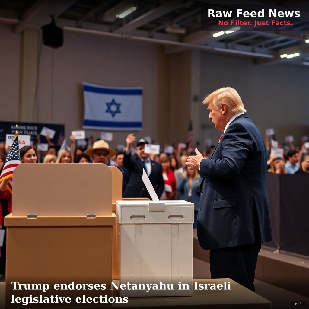 Trump endorses Netanyahu in Israeli legislative elections