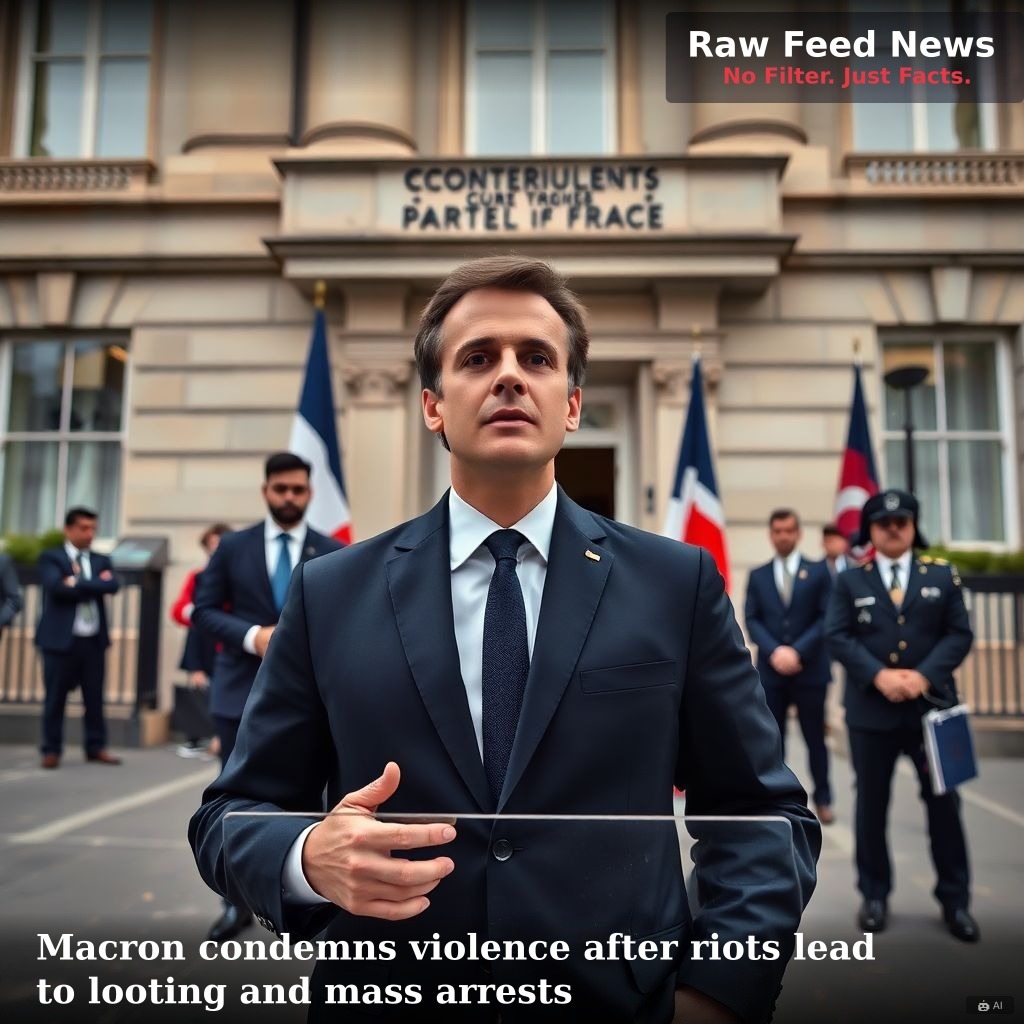 Macron condemns violence after riots lead to looting and mass arrests