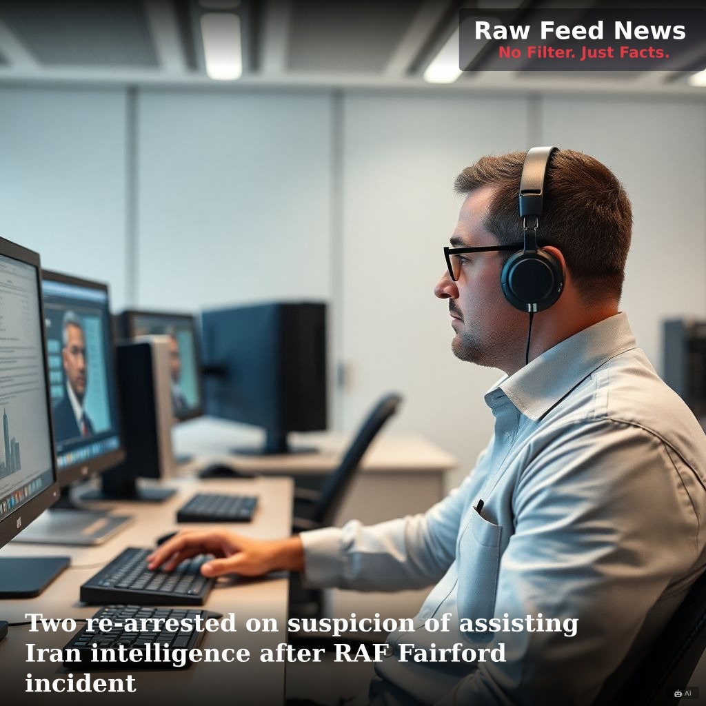 Two re-arrested on suspicion of assisting Iran intelligence after RAF Fairford incident
