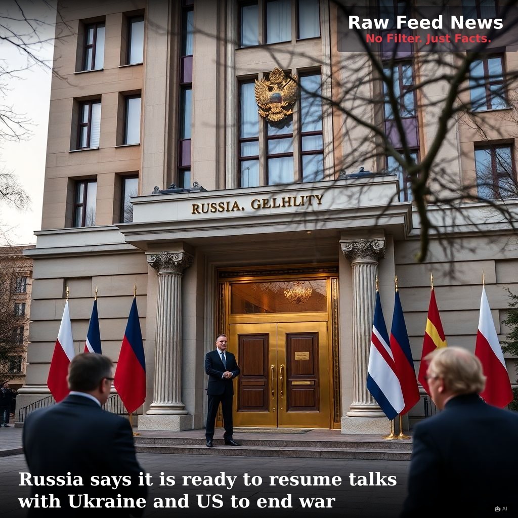 Russia says it is ready to resume talks with Ukraine and US to end war