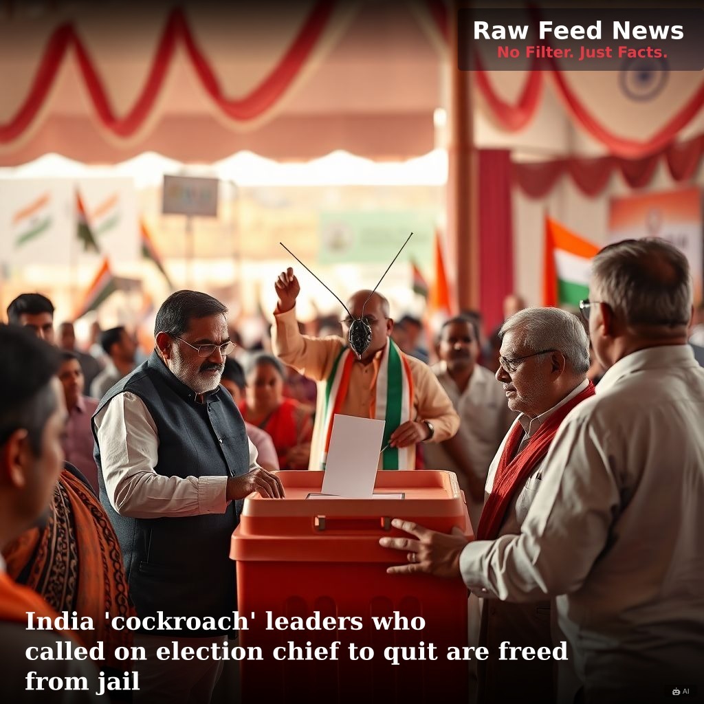 India 'cockroach' leaders who called on election chief to quit are freed from jail