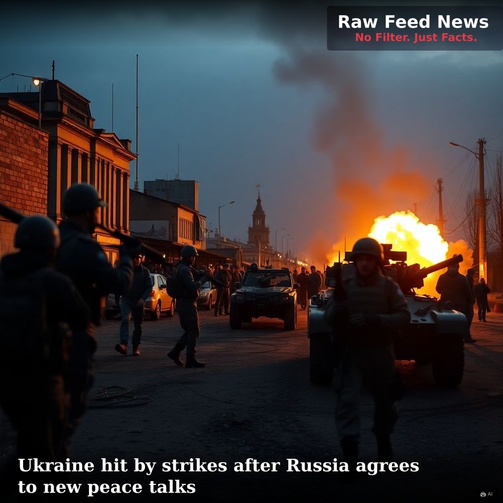 Ukraine hit by strikes after Russia agrees to new peace talks