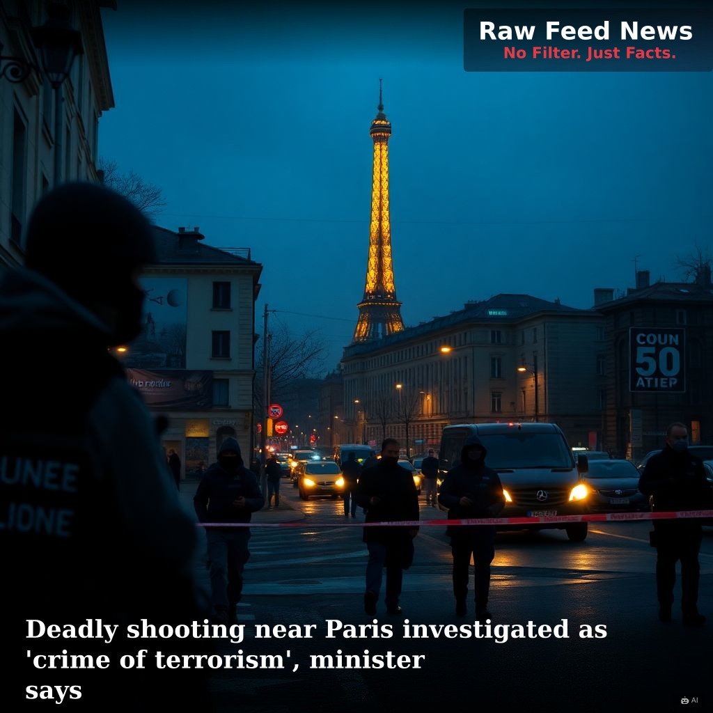 Deadly shooting near Paris investigated as 'crime of terrorism', minister says