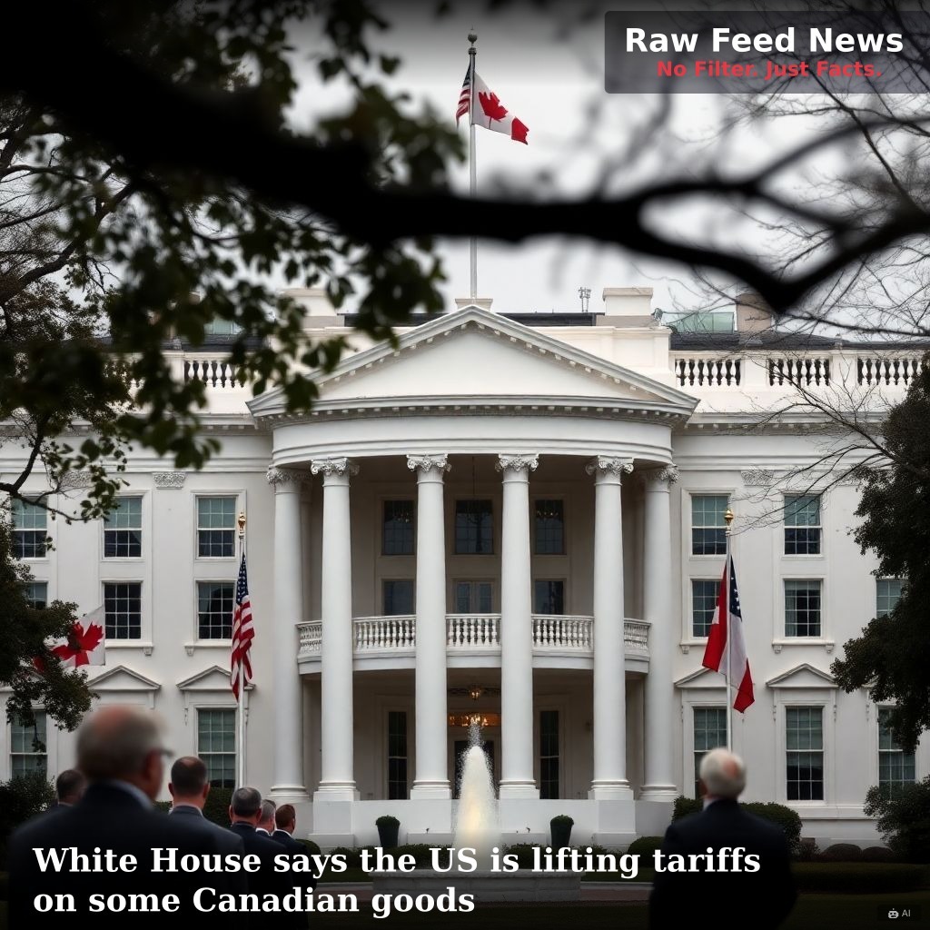 White House says the US is lifting tariffs on some Canadian goods