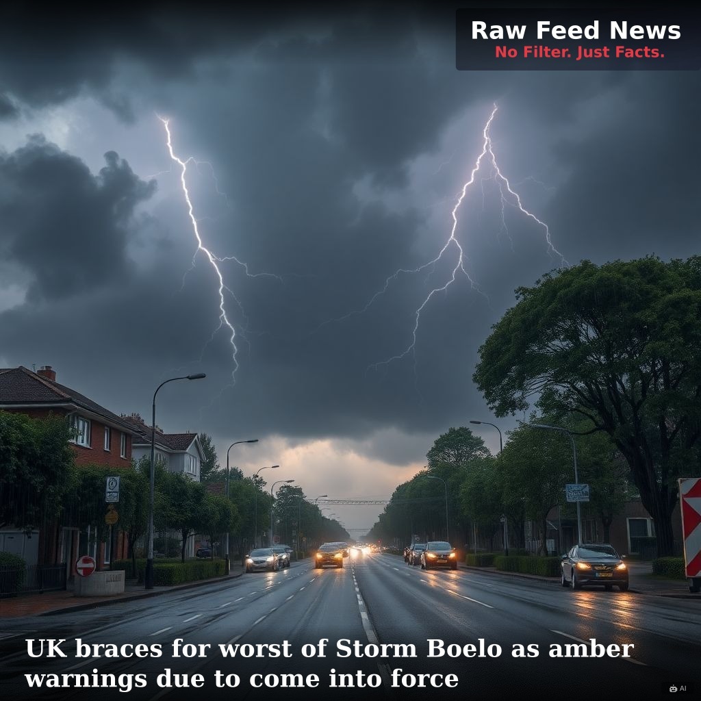 UK braces for worst of Storm Boelo as amber warnings due to come into force