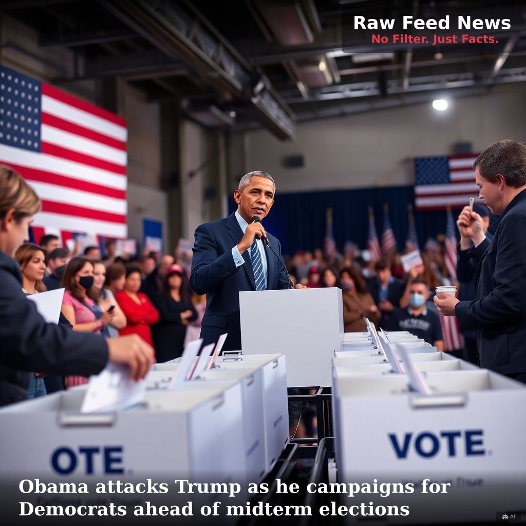 Obama attacks Trump as he campaigns for Democrats ahead of midterm elections
