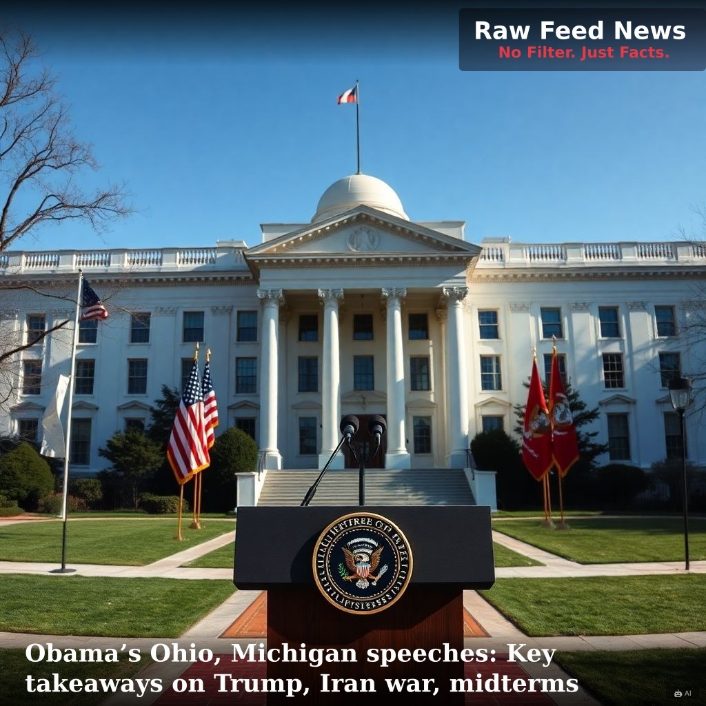 Obama’s Ohio, Michigan speeches: Key takeaways on Trump, Iran war, midterms