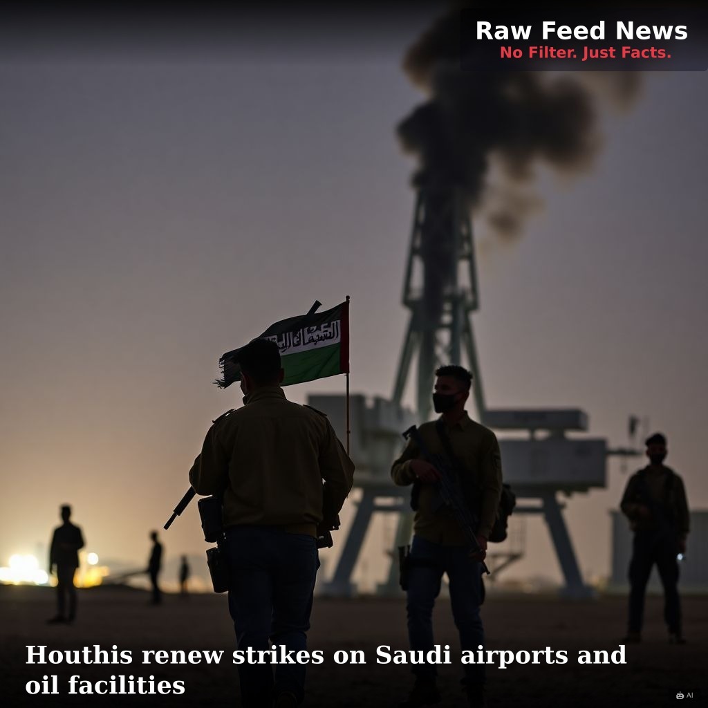 Houthis renew strikes on Saudi airports and oil facilities