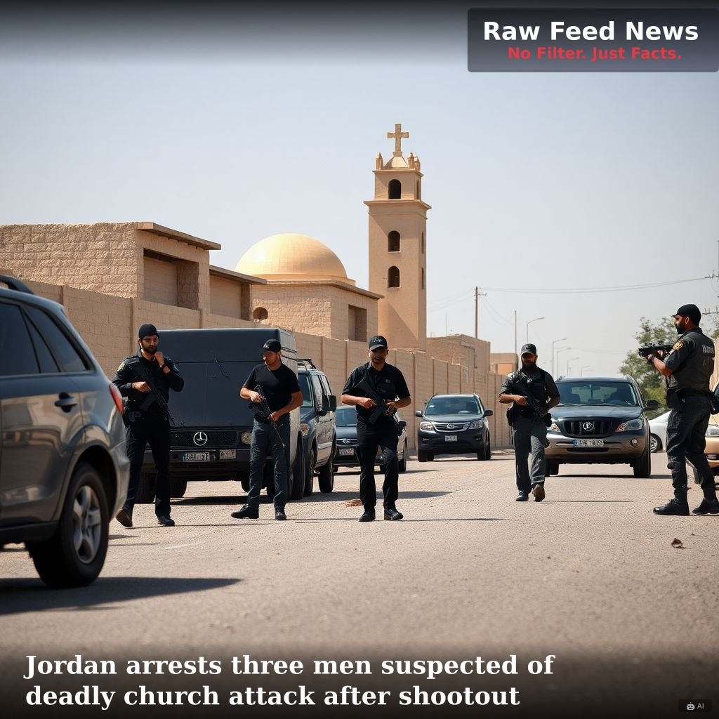 Jordan arrests three men suspected of deadly church attack after shootout