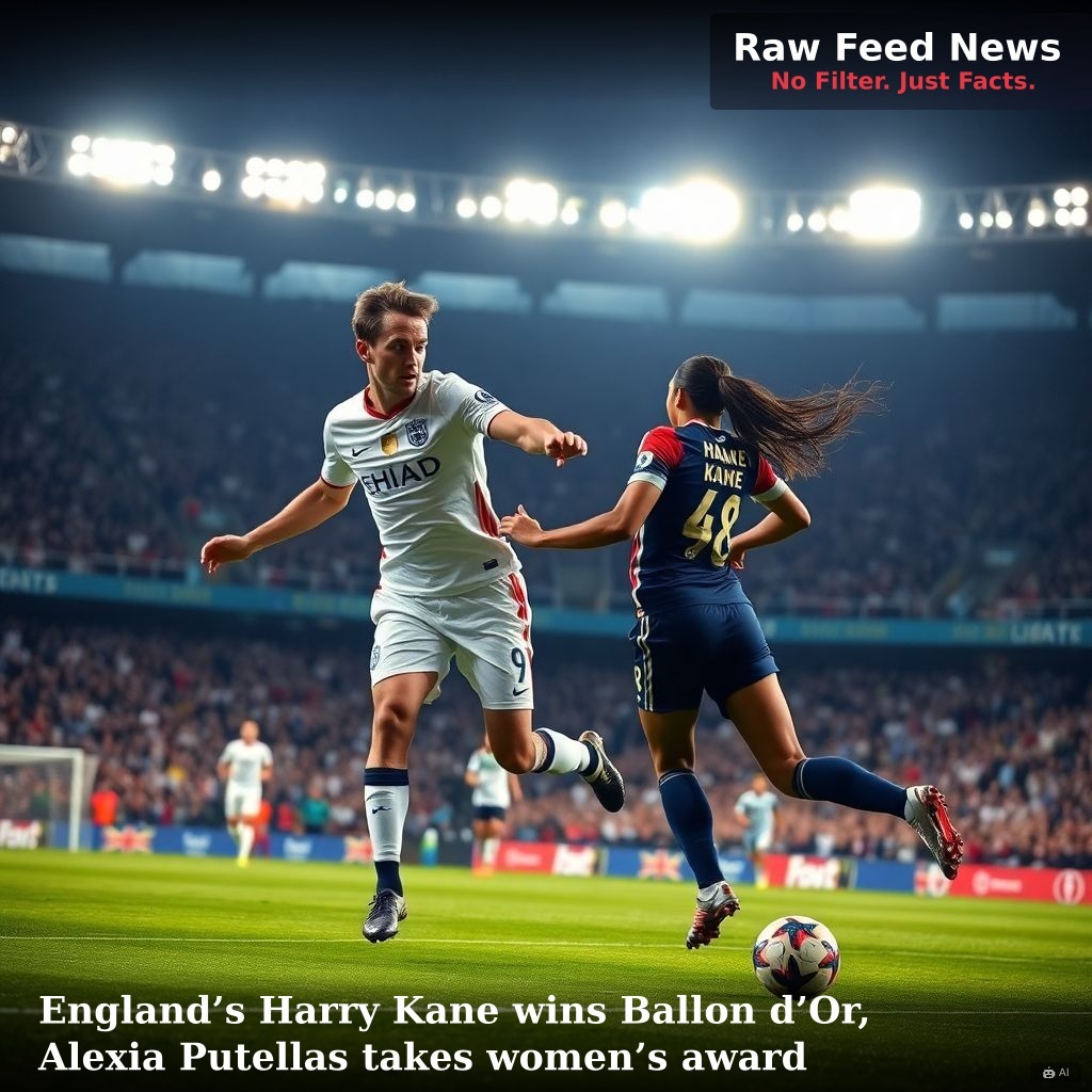 England’s Harry Kane wins Ballon d’Or, Alexia Putellas takes women’s award
