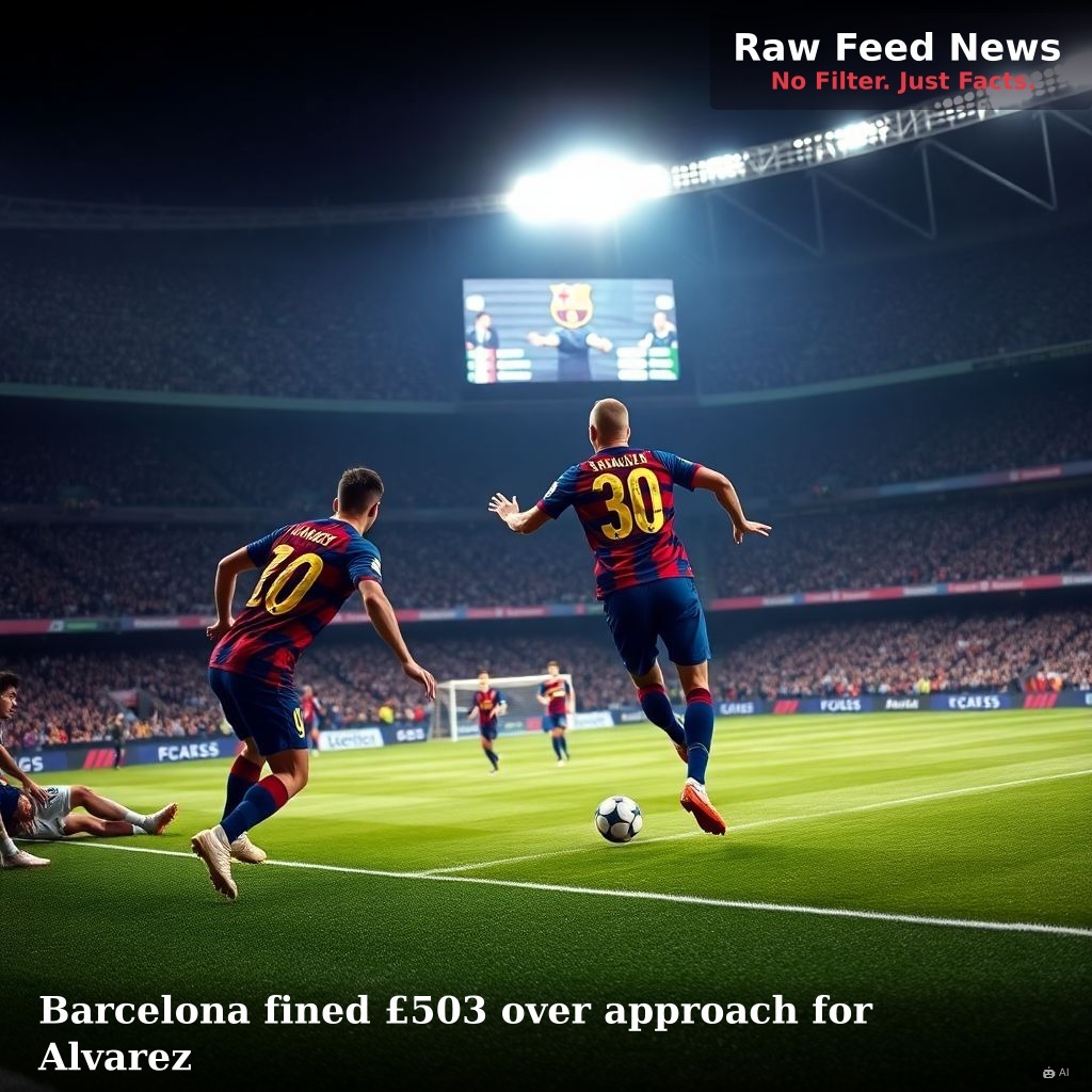 Barcelona fined £503 over approach for Alvarez