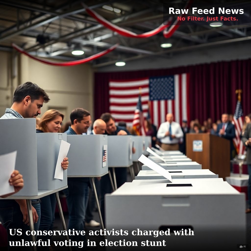 US conservative activists charged with unlawful voting in election stunt
